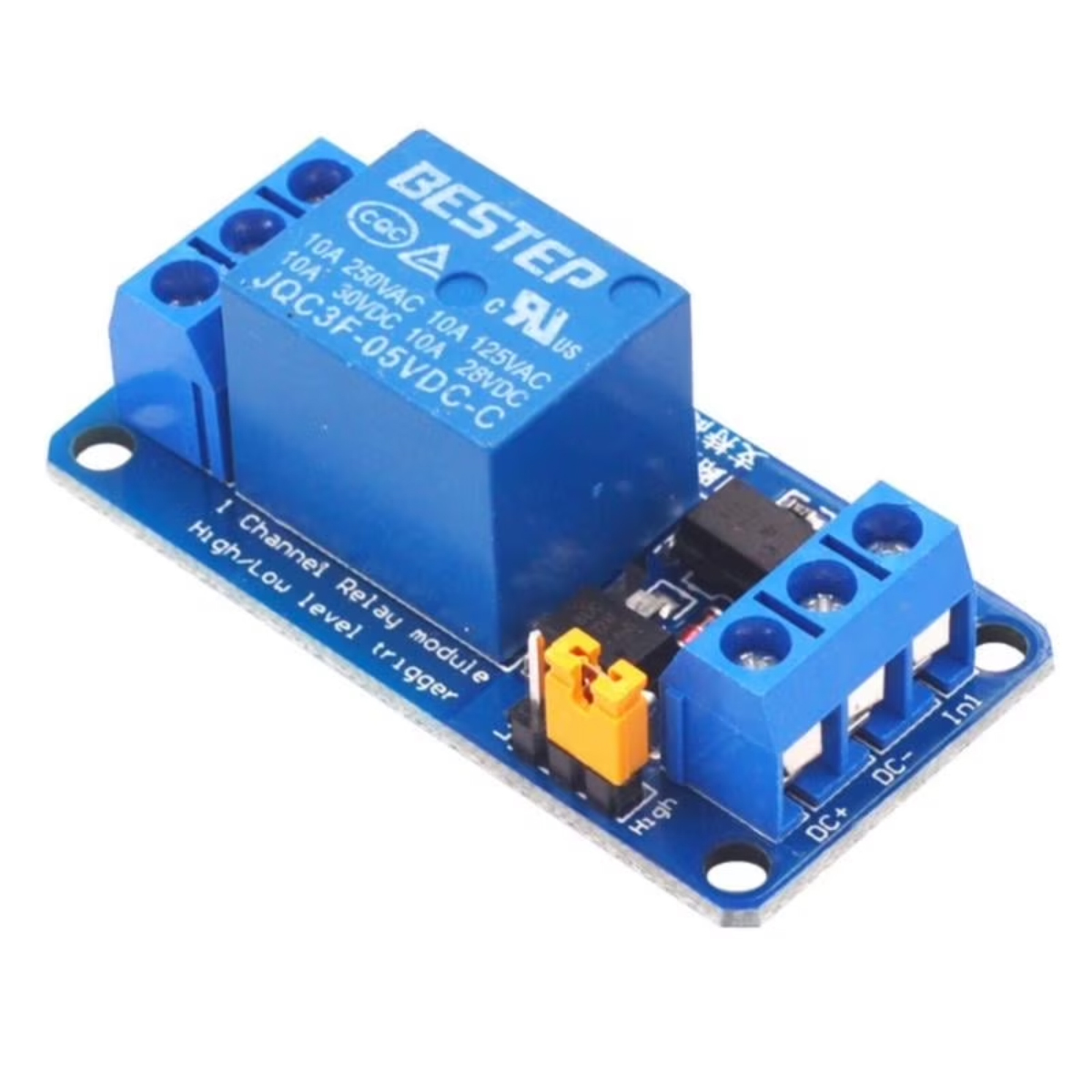 3,3 V, 5 V, 12 V, 24 V 1-kanal-relaismodul Mit High- Und Low-pegel-triggerung