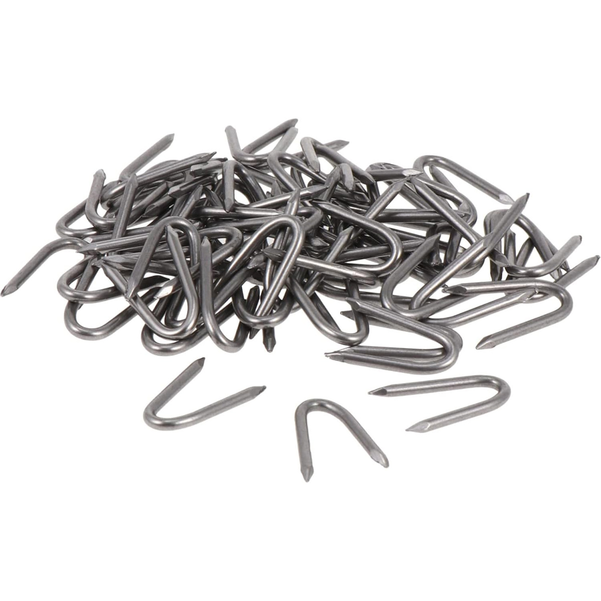 Packung Mit 200 Spikes, Metallschlaufen, Wildschutzzäunen, Forstzäunen, Zäunen