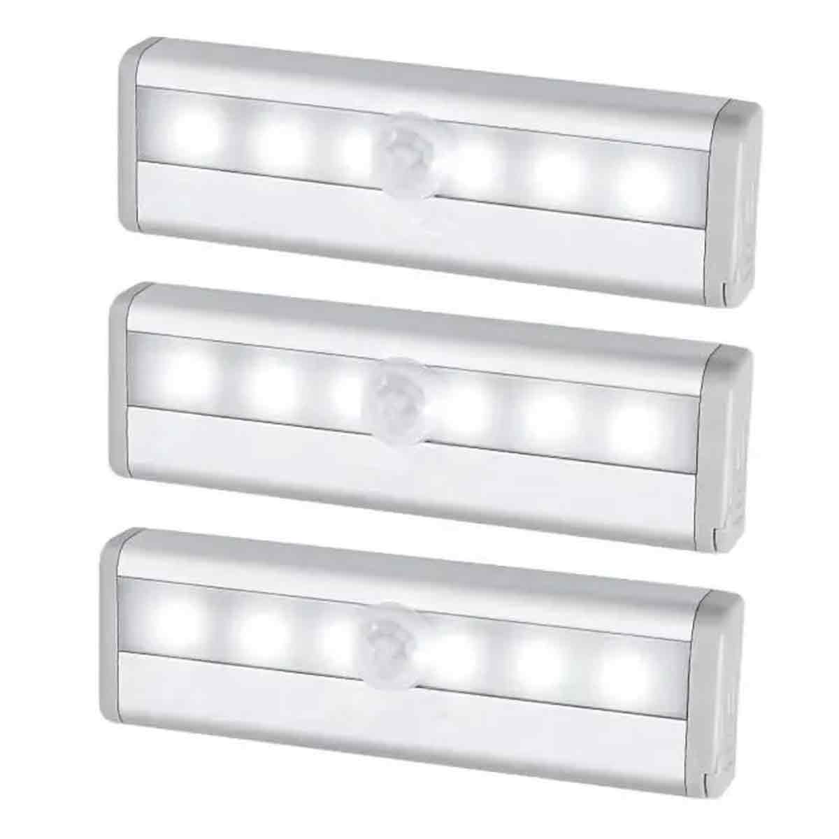 3er-set Bewegungsmelderlampen, Automatische Nachtlichter, Schranklichter, Treppenhauslichter, Küchenschranklichter, Nachtlichter
