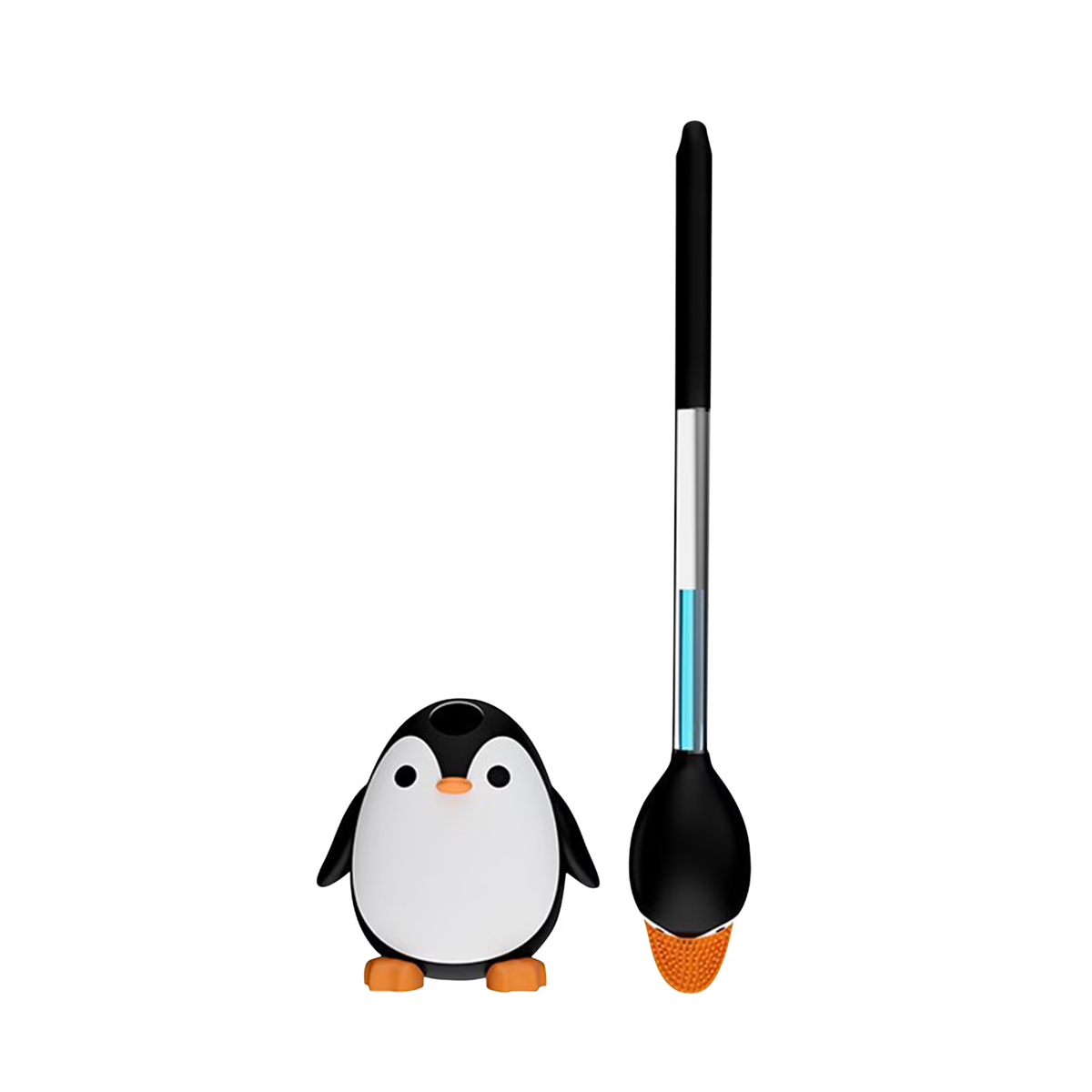 Pinguin-toilettenbürste Mit Spender, Wandhalterung, Silikon, Weich, Zum Auspressen Von Haaren, Flüssigkeit, Kleines Geschenk