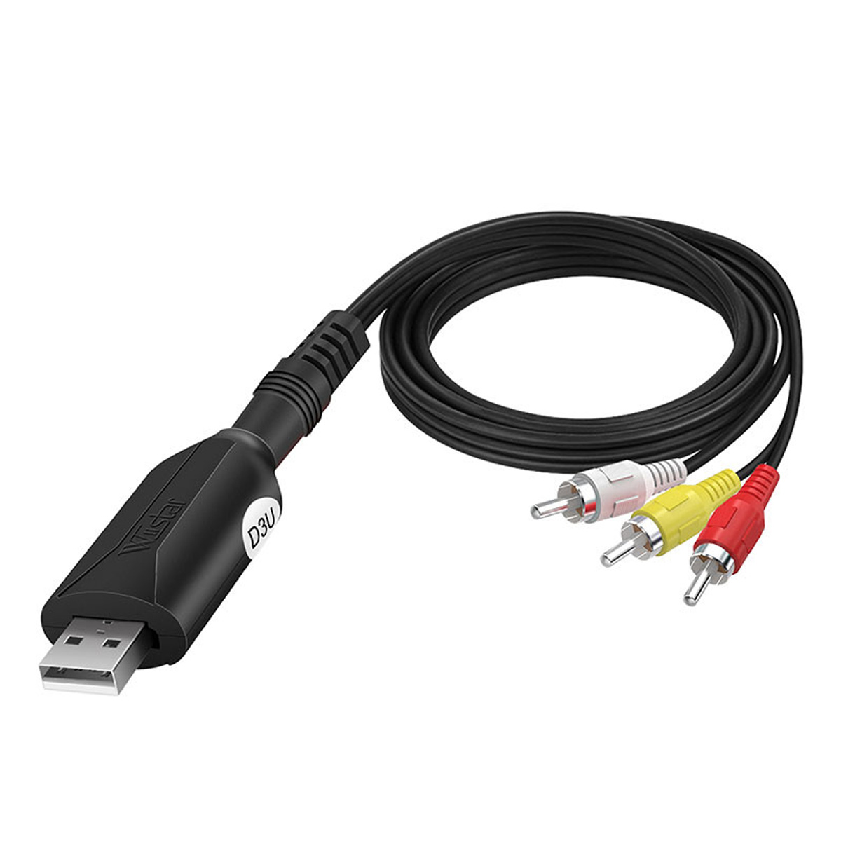 Usb 2.0 Videoaufnahmekartenkabel, Rca-zu-usb-audio-video-aufnahme-grabber-konverter Vhs Dvd Av Zu Digital