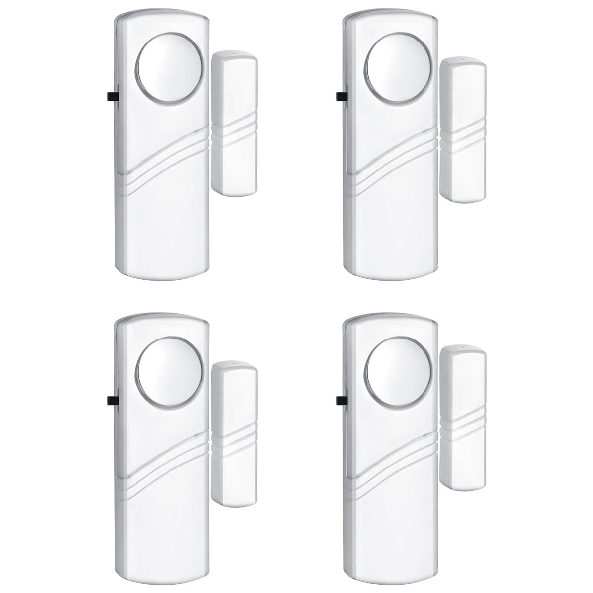 Set Mit 4 Drahtlosen Tür- Oder Fensteralarmsensoren, 95 Db Klebefläche - Set Mit 4 Drahtlosen Tür- Oder Fensteralarmsensoren, 95 Db Klebefläche
