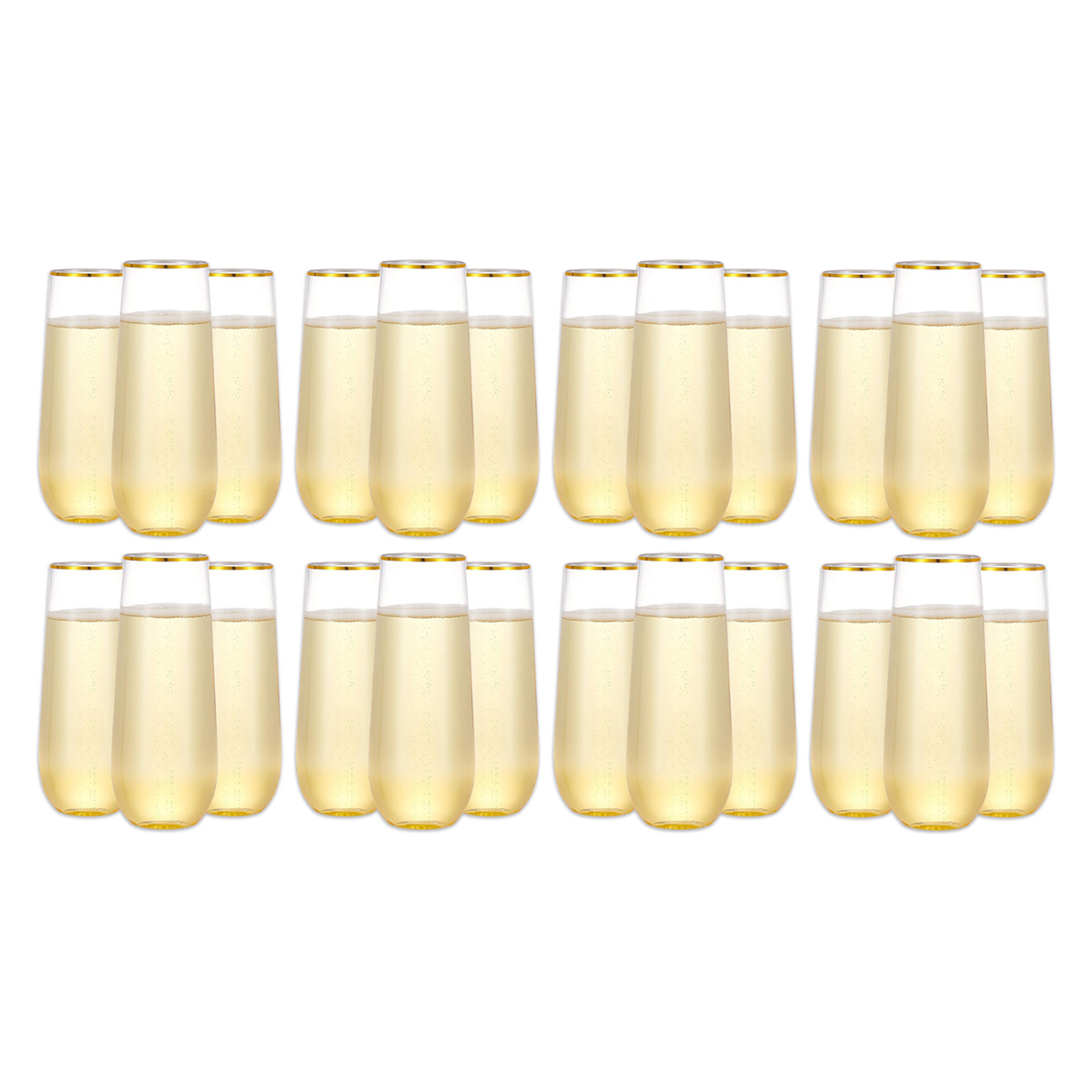 Hotder Set Mit 24 Kunststoffgläsern, 250 Ml, Ideal Für Champagner - Hotder Set Mit 24 Kunststoffgläsern, 250 Ml, Ideal Für Champagner