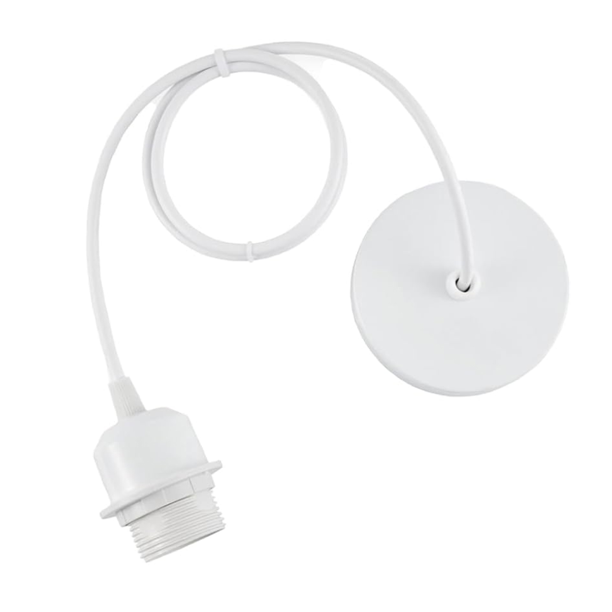 Pendelleuchtenfassung – Jormftte – E27 – 100 Cm Verstellbares Textilkabel – Lampenschirmkompatibel – Max. 60 W