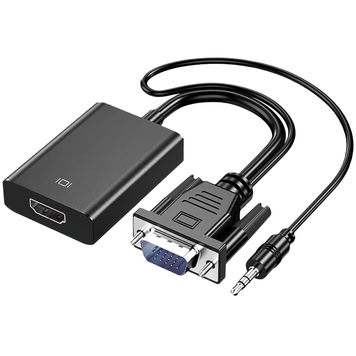 Vga-zu-hdmi-adapter, 1080p-hd-konverter, Vga-stecker Auf Hdmi-buchse, Mit 3,5-mm-audiokabel Und Usb-stromkabel Für Pc Und Laptop An Hdtv