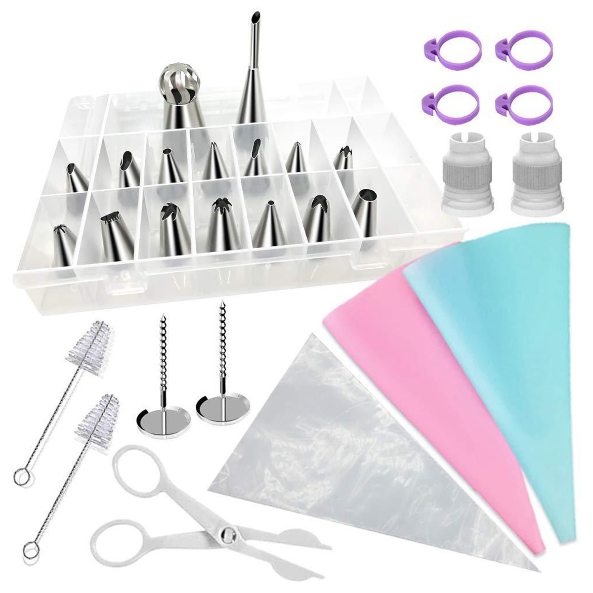Spritztüllen, Silikon-spritzbeutel, Diy-sets Zum Tortendekoration, Tortendekoration Und Zuckerguss Wie Abgebildet
