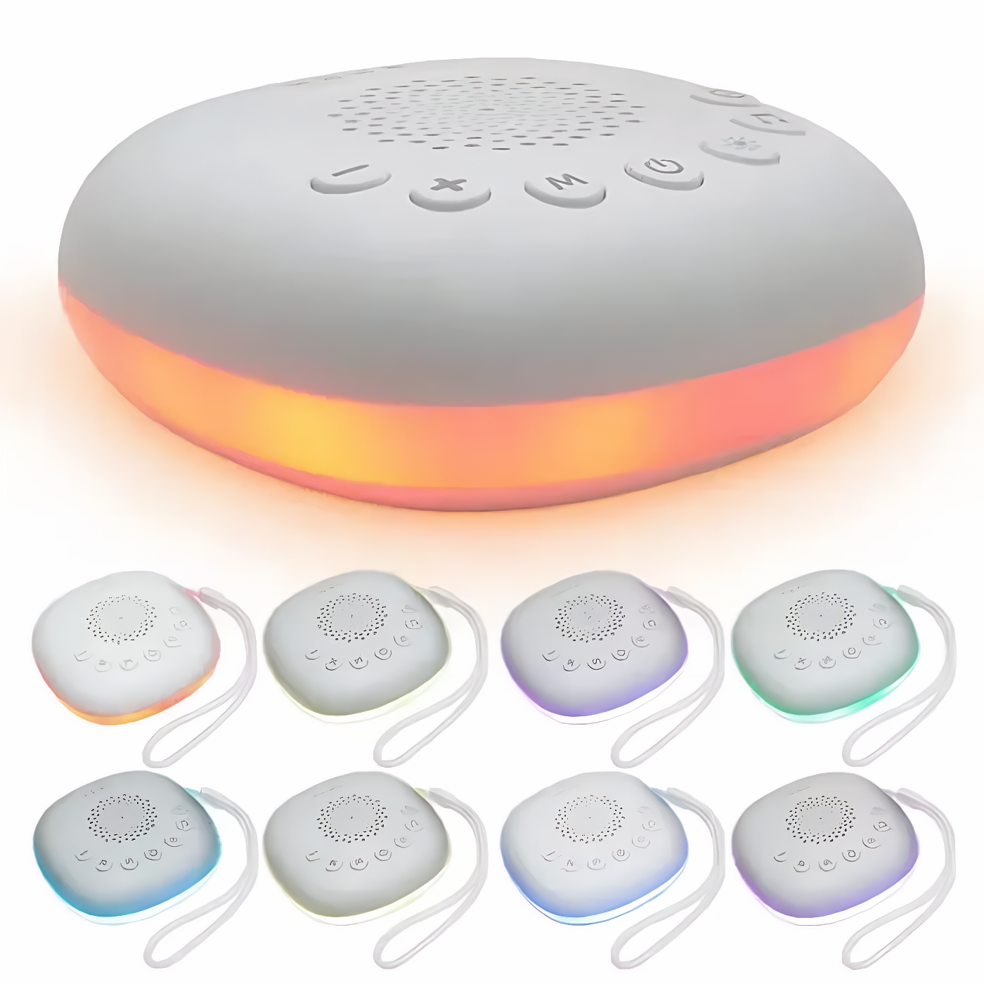 Veilleuse Bébé Musicale Lumineuse Veilleuse Mit Machine À Bruit White 20 Sons, Levelx De Volume Reglable Minuterie 8 Colours