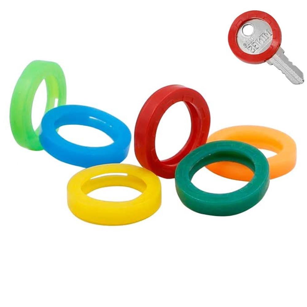 36 Tastenkappen-etiketten Mit Id-markierungen, Schlüsselring-abdeckungen Aus Weichem Gummi, Farben Zufällig.