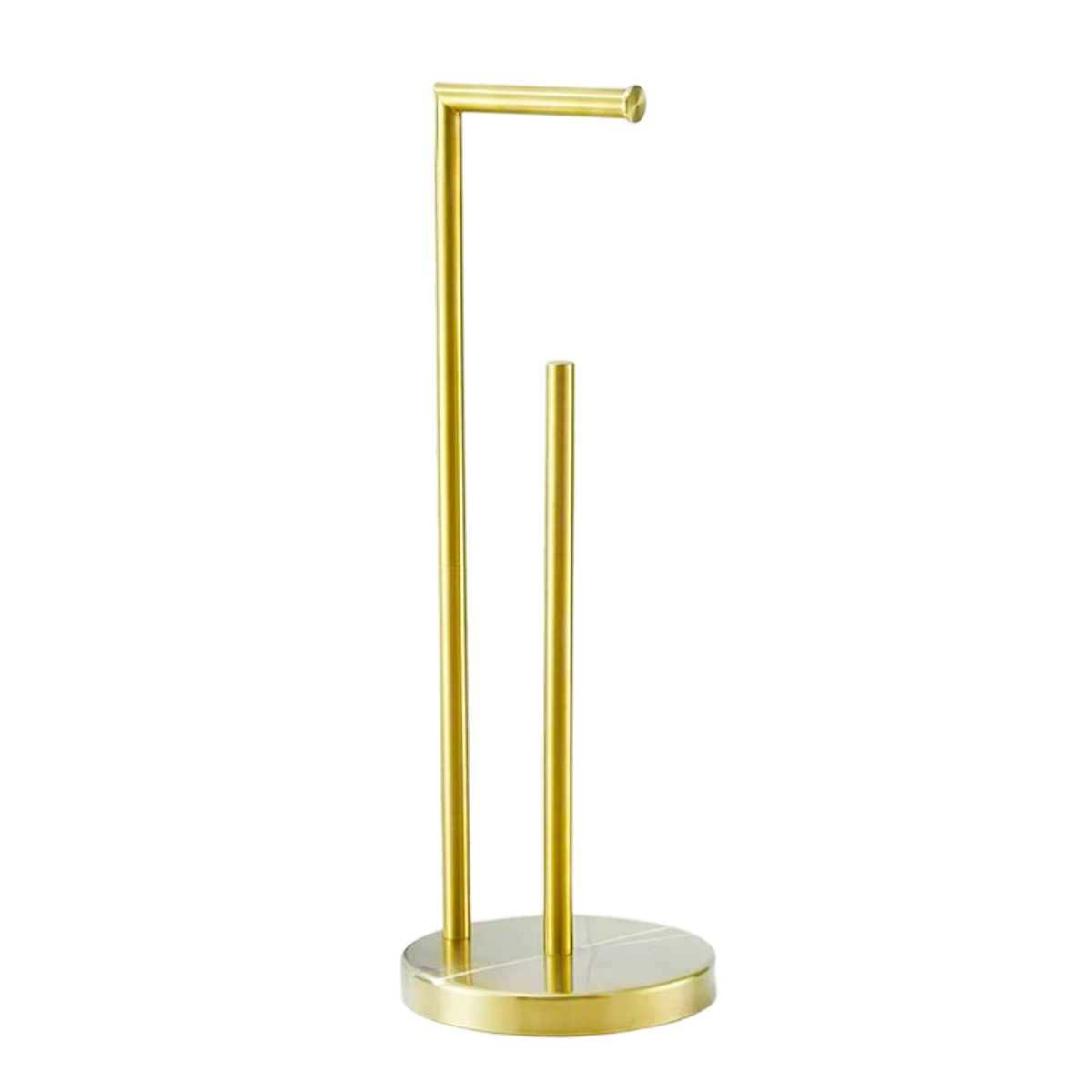 Freistehender Toilettenpapierhalter, Edelstahl 304, Gebürstetes Gold - Freistehender Toilettenpapierhalter, Edelstahl 304, Gebürstetes Gold