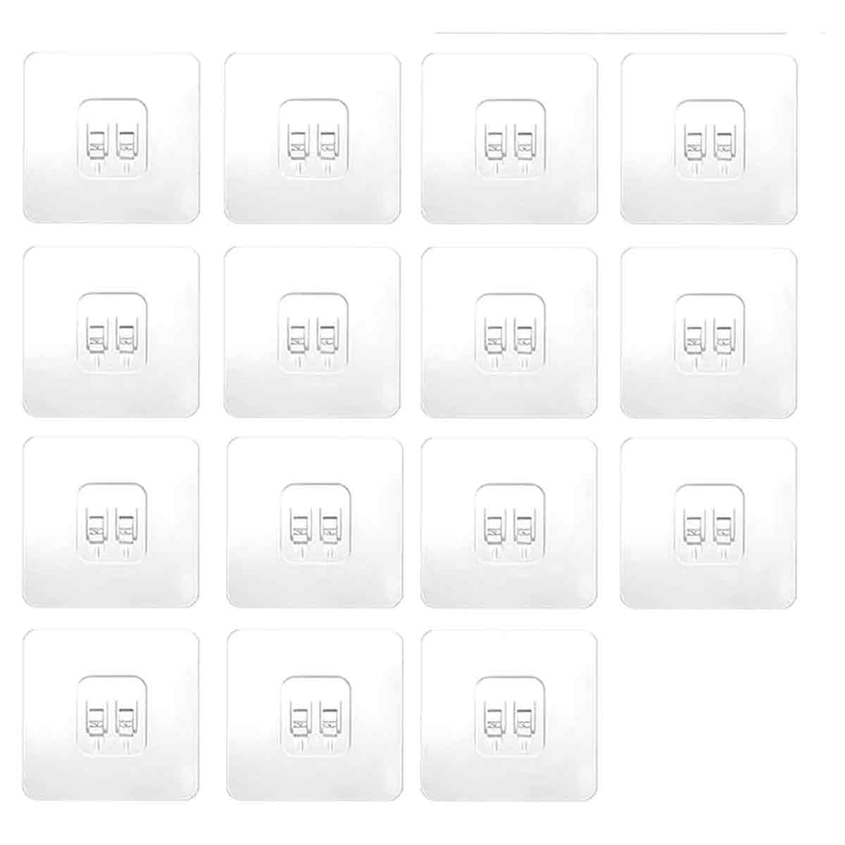 Set Mit 15 Ersatz-klebehaken Für Duschablagen, Kein Bohren Erforderlich, Stabile, Transparente Seifenschale, Ablage Für Bad Und Küche