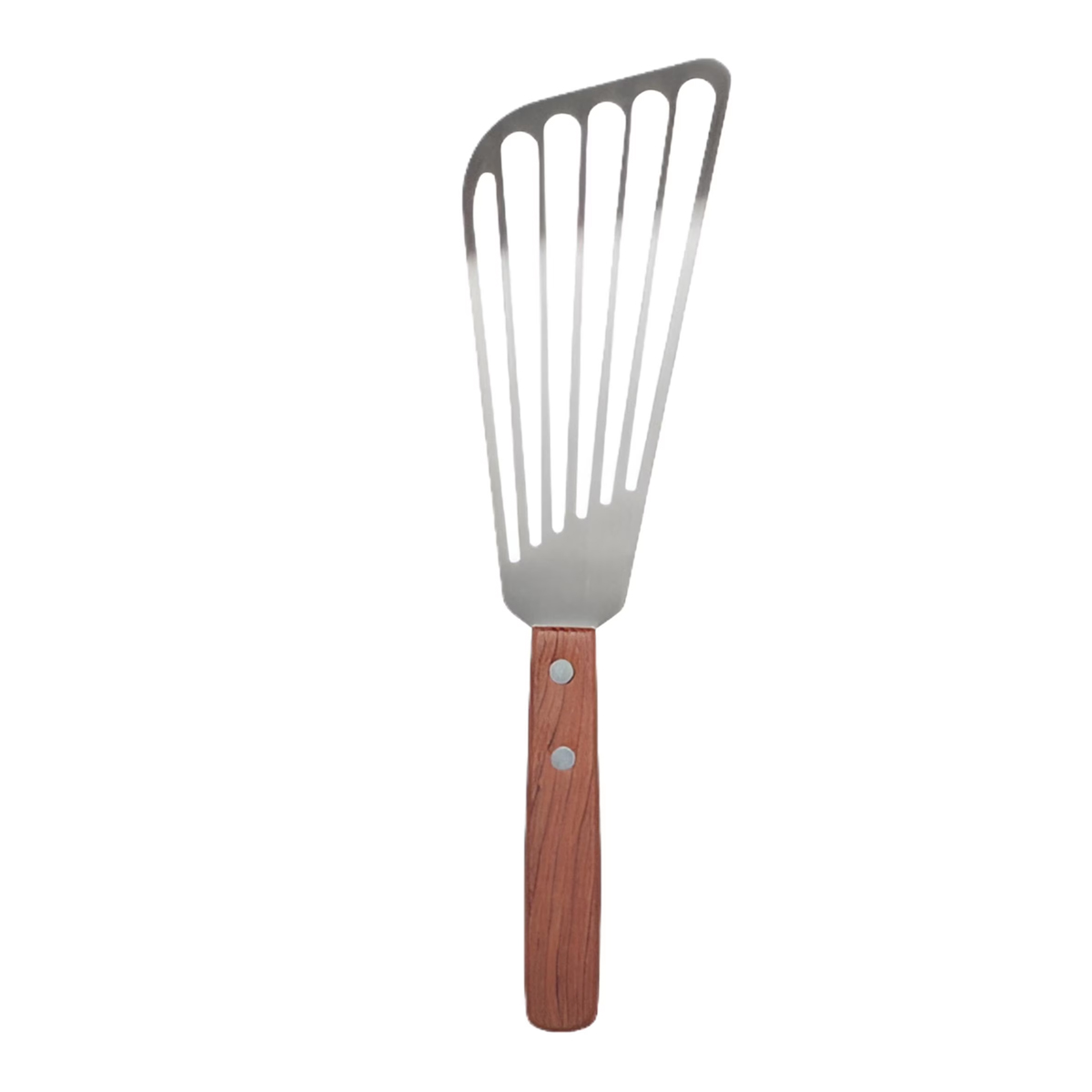 Kochspatel Aus Edelstahl Mit Holzgriff, Grillspatel Aus Eisenplatte, Auslaufsicherer Spatel
