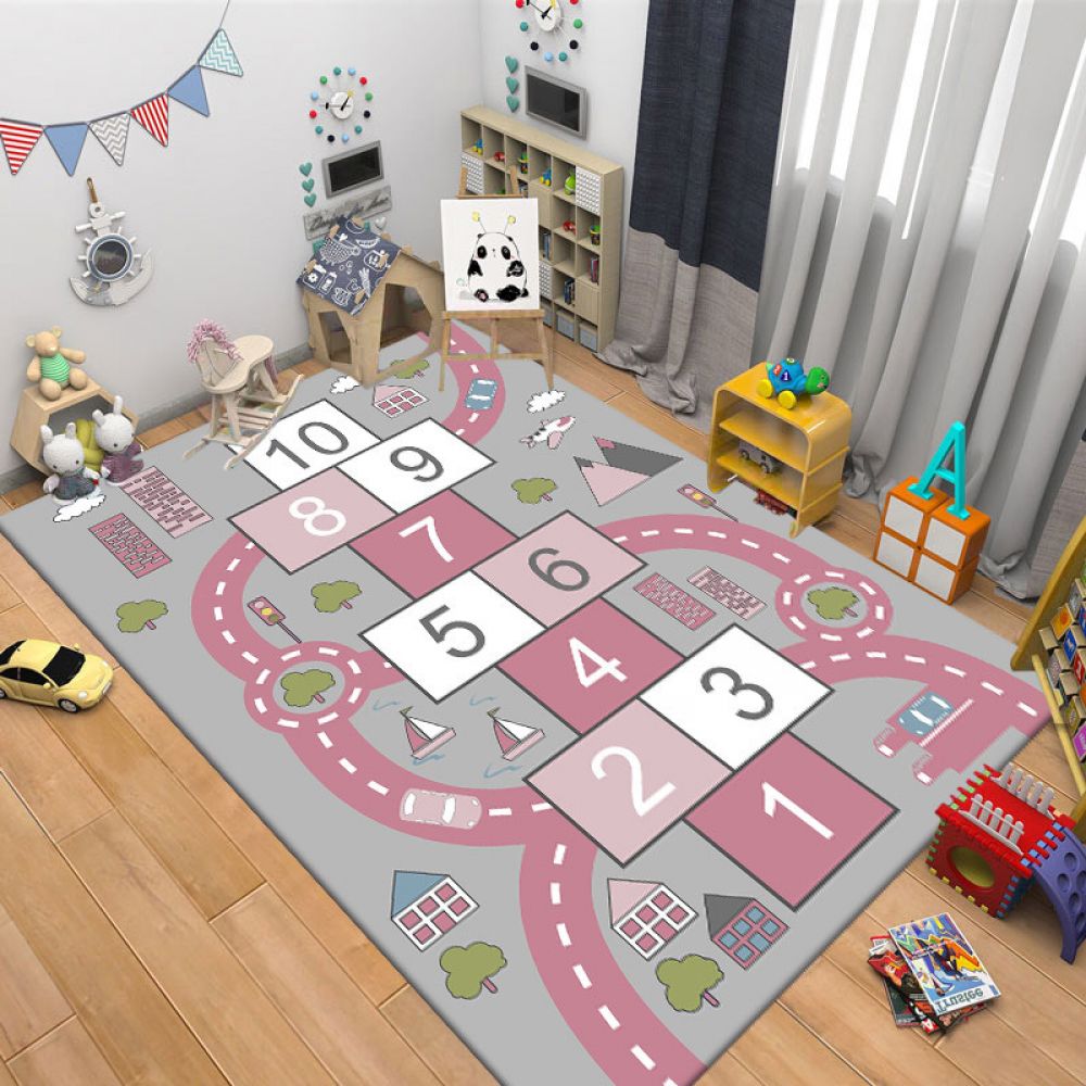 1 Stück - Hüpfspielteppich Mit Cartoon-motiv Für Zuhause - Hüpfspielspiel - 12+80160cm [sicher Und Rutschfest] (bitte Beachten Sie: Für Den Versand Faltbar)