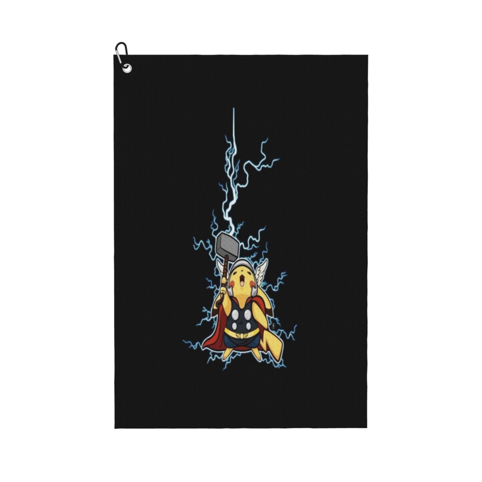 Pokémon Evoli Pikachu Golfhandtuch Für Herren, Mikrofaser-waffel-golfhandtuch, Golfzubehör, Weihnachts- Oder Geburtstagsgeschenk