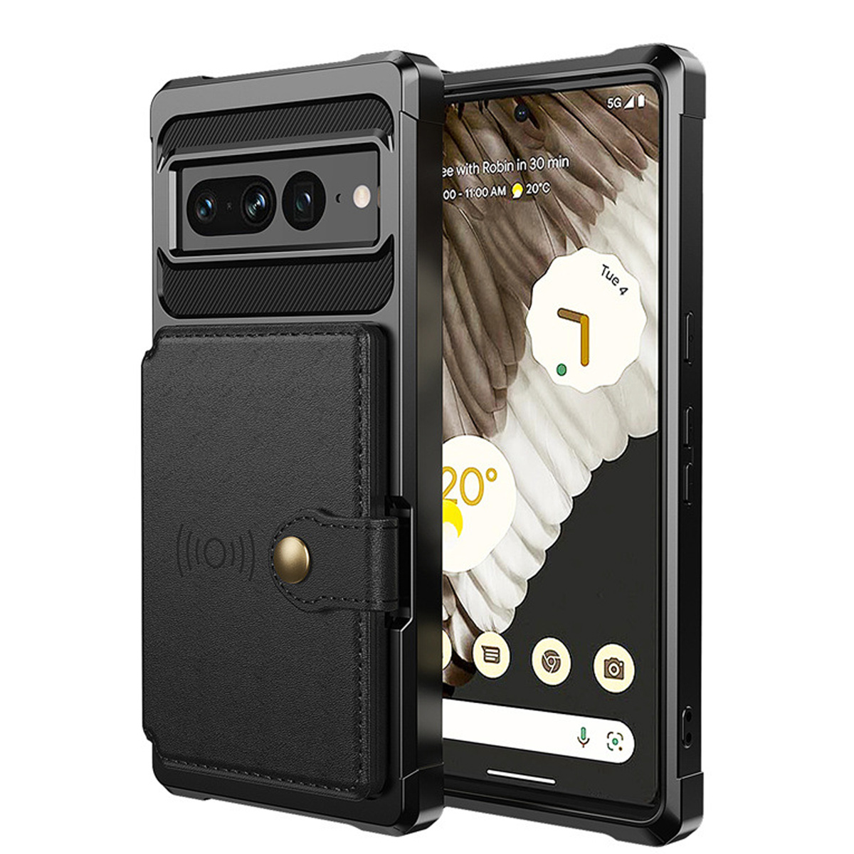Google Pixel 8 Pro Stoßfeste Premium-hülle Mit 4 Fächern, Robust, V3 Rfid-geschützt