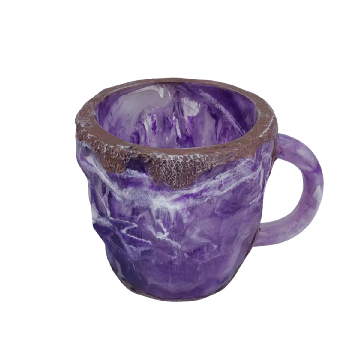 Kaffeetasse Aus Natürlichem Achat-mineralkristall, Lila Kristallbecher Für Zuhause Oder Büro