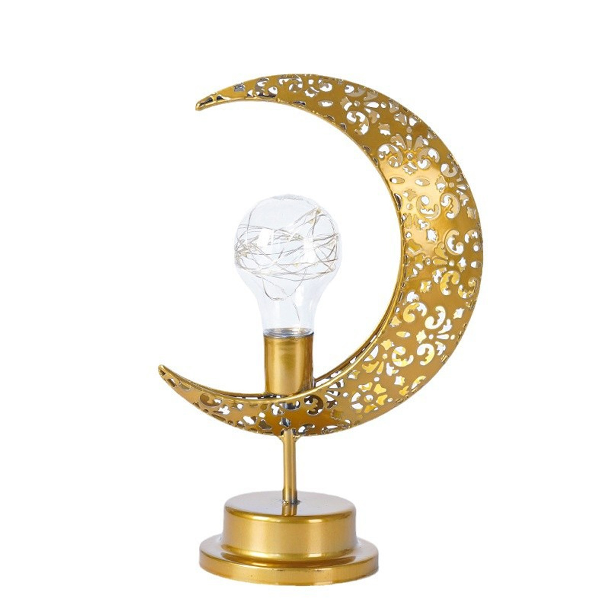 Mondlaterne Takraw Tischleuchte Aus Rattankugel, Passend Zum Boho-stil, Mondgalaxie-licht Fürs Schlafzimmer, Nachttischlampe Aus Kupfer
