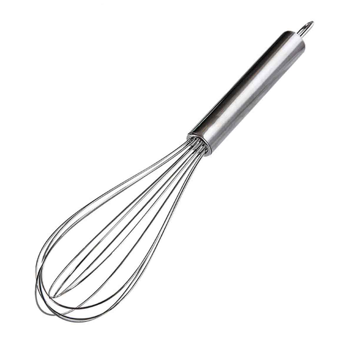 10" Flacher Schneebesen, Handbesen Aus Stahldraht, Perfekt Zum Schlagen Heißer Zutaten, E7 Geschenk U3u8