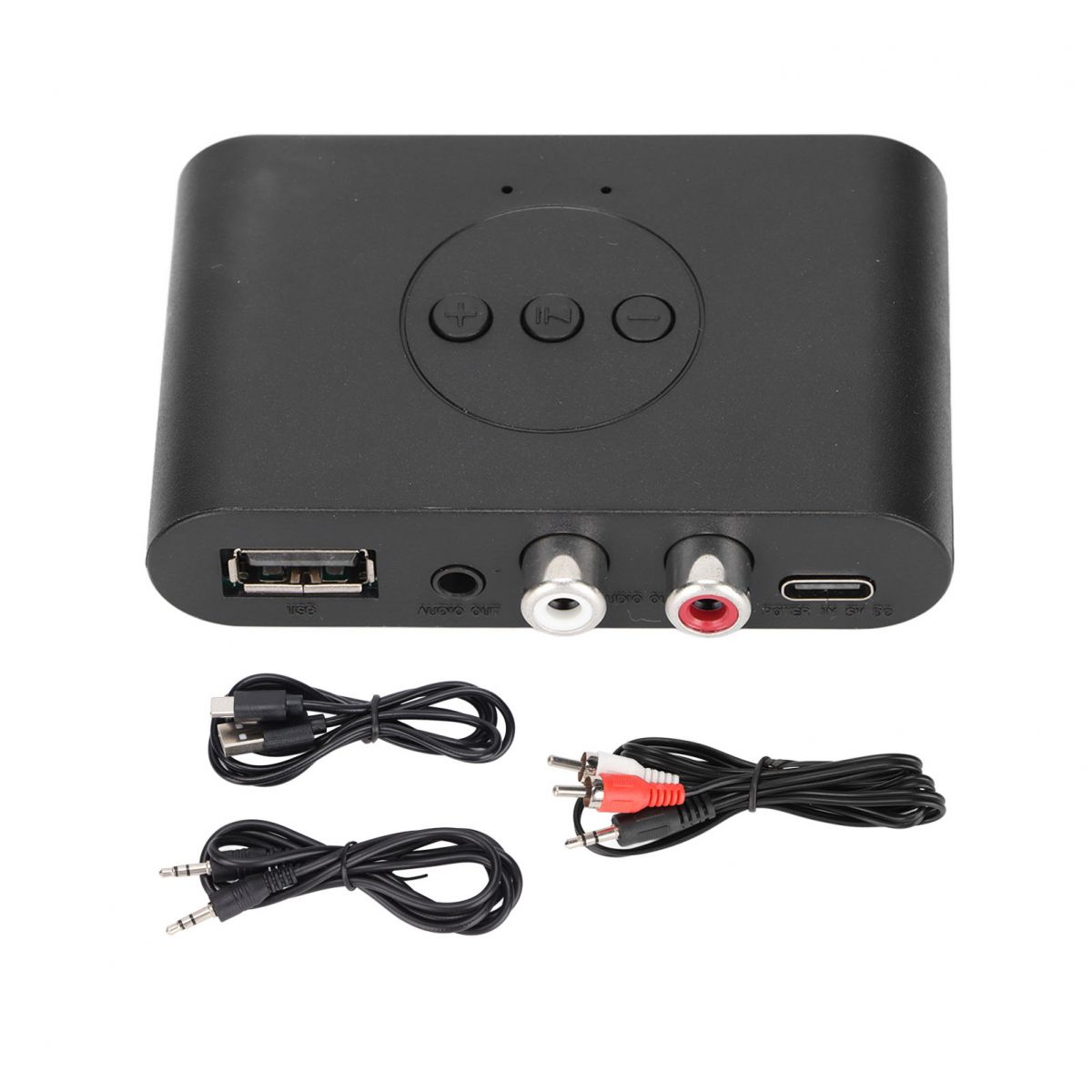 Bluetooth-audioempfänger Mit Stereo-rca- Und 3,5-mm-aux-anschluss, Kabelloser Audioadapter Für Autolautsprecher Und Headsets