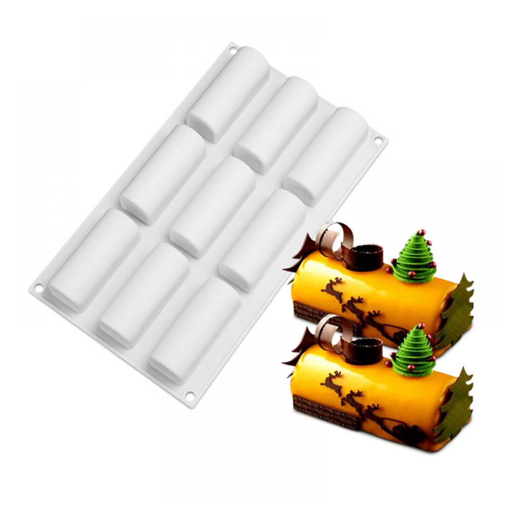 1 Stück - Lange Silikon-kuchenrolleform Mit 9 Mulden - 1 Stück - Lange Silikon-kuchenrolleform Mit 9 Mulden