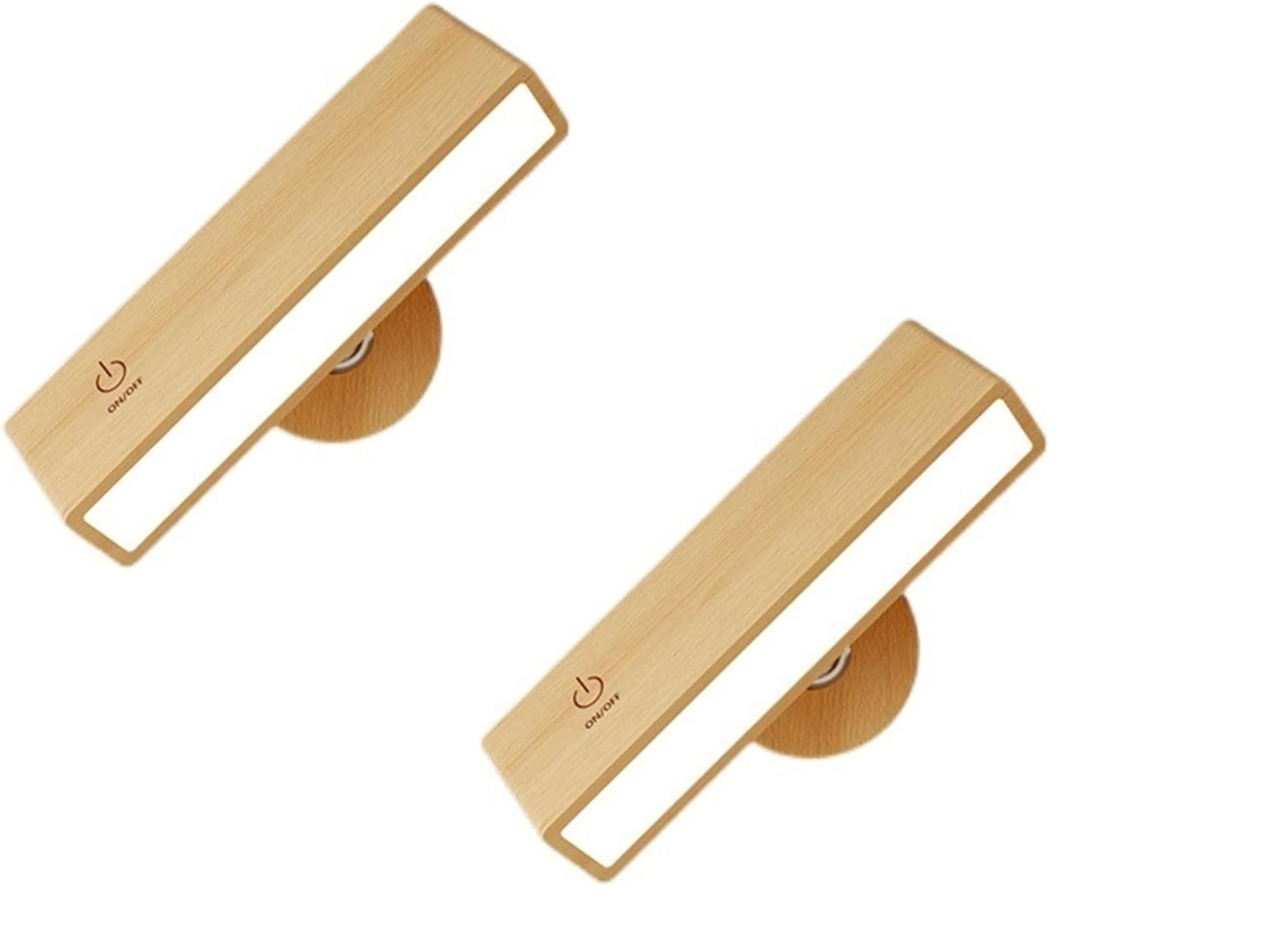2-teilig – Stimmungsvolle Nachttischlampe Aus Holz – Quadratisches Buchenholz