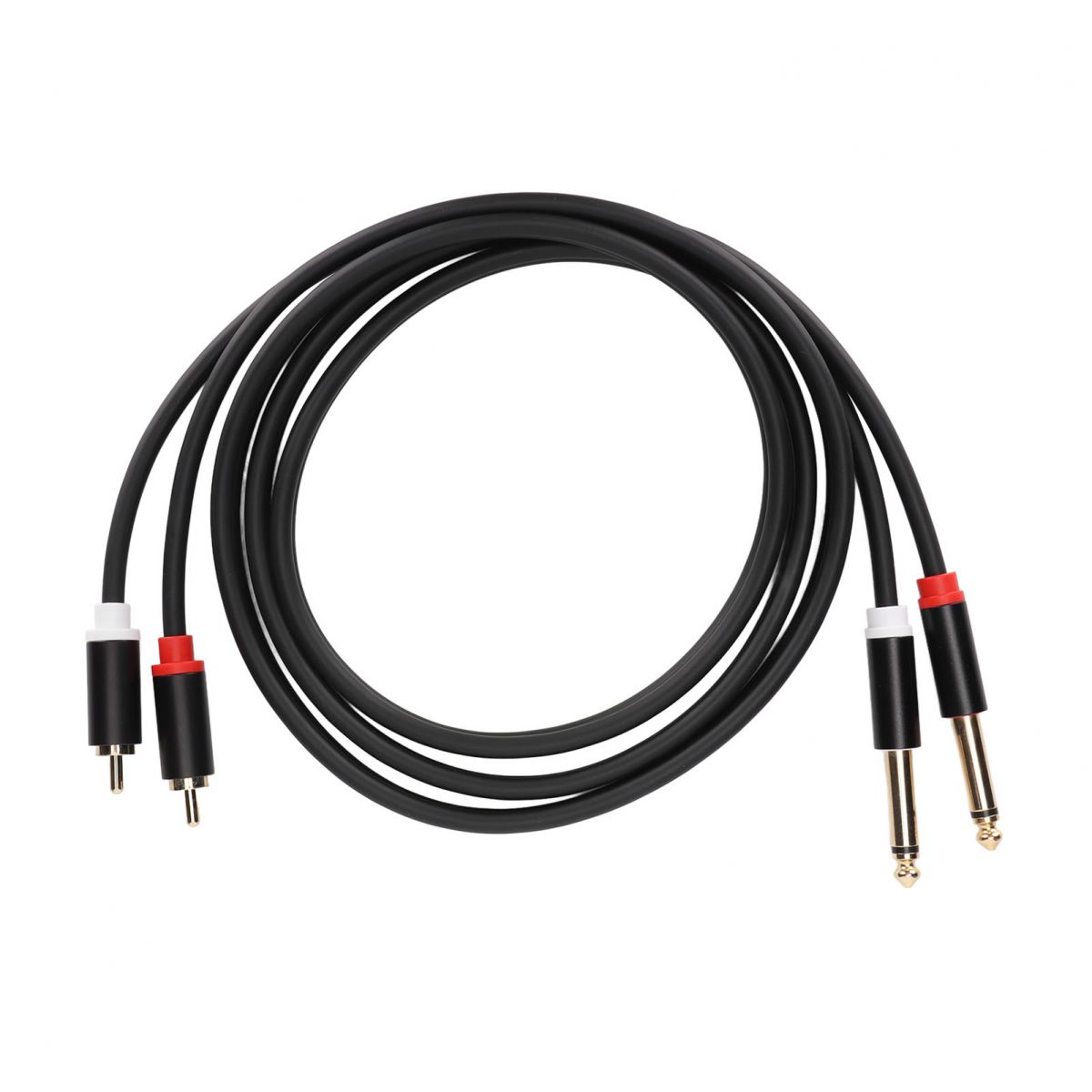 6,35-mm-stereo-verbindungskabel (2 X Rca Auf 2 X Ts), 1,5 M (4,9 Ft) - 6,35-mm-stereo-verbindungskabel (2 X Rca Auf 2 X Ts), 1,5 M (4,9 Ft)
