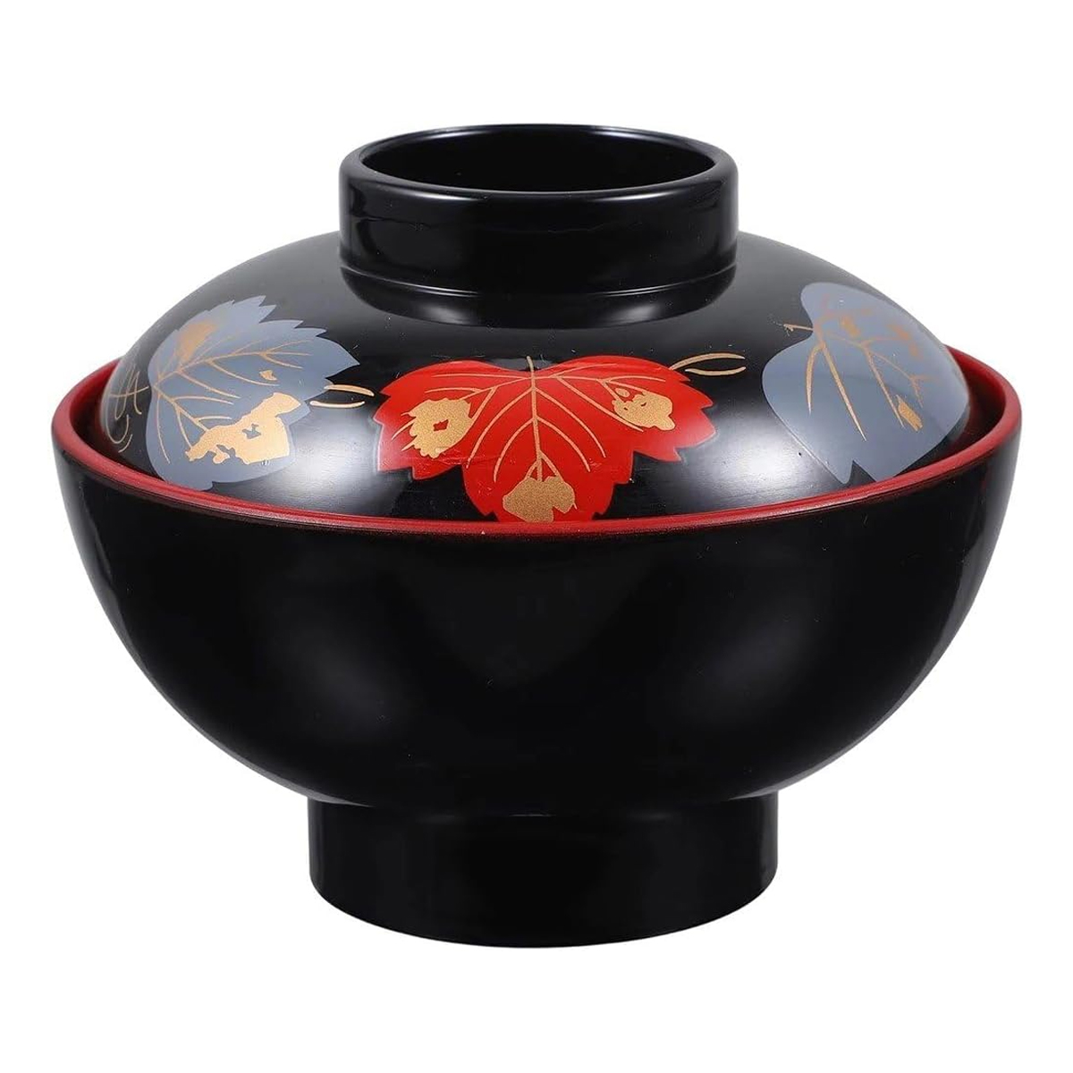 Melamin-miso-schale Mit Deckel – Japanischer Stil, Für Reis, Ramen, Vorspeisen