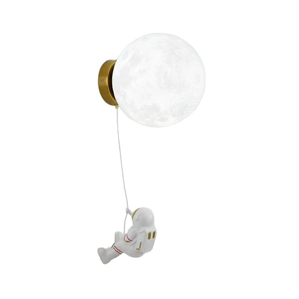 Moderne 15-cm-wandleuchte Für Den Innenbereich, Led-wandleuchte Mit Mond- Und Astronautenmotiv