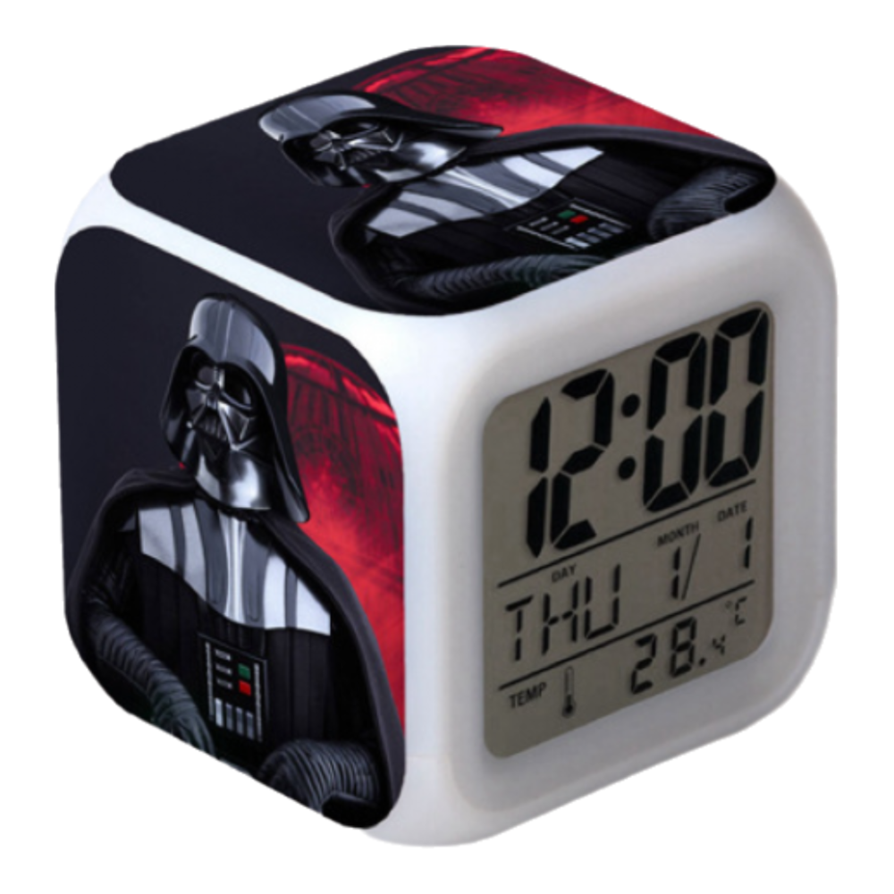 Hanntaoo Digitaler Kinderwecker, Star Wars Led-farbwechsel-wecklicht Mit Thermometer & Nachtlicht, Geschenk Für Jungen Und Mädchen A93-2059 Htnl1532