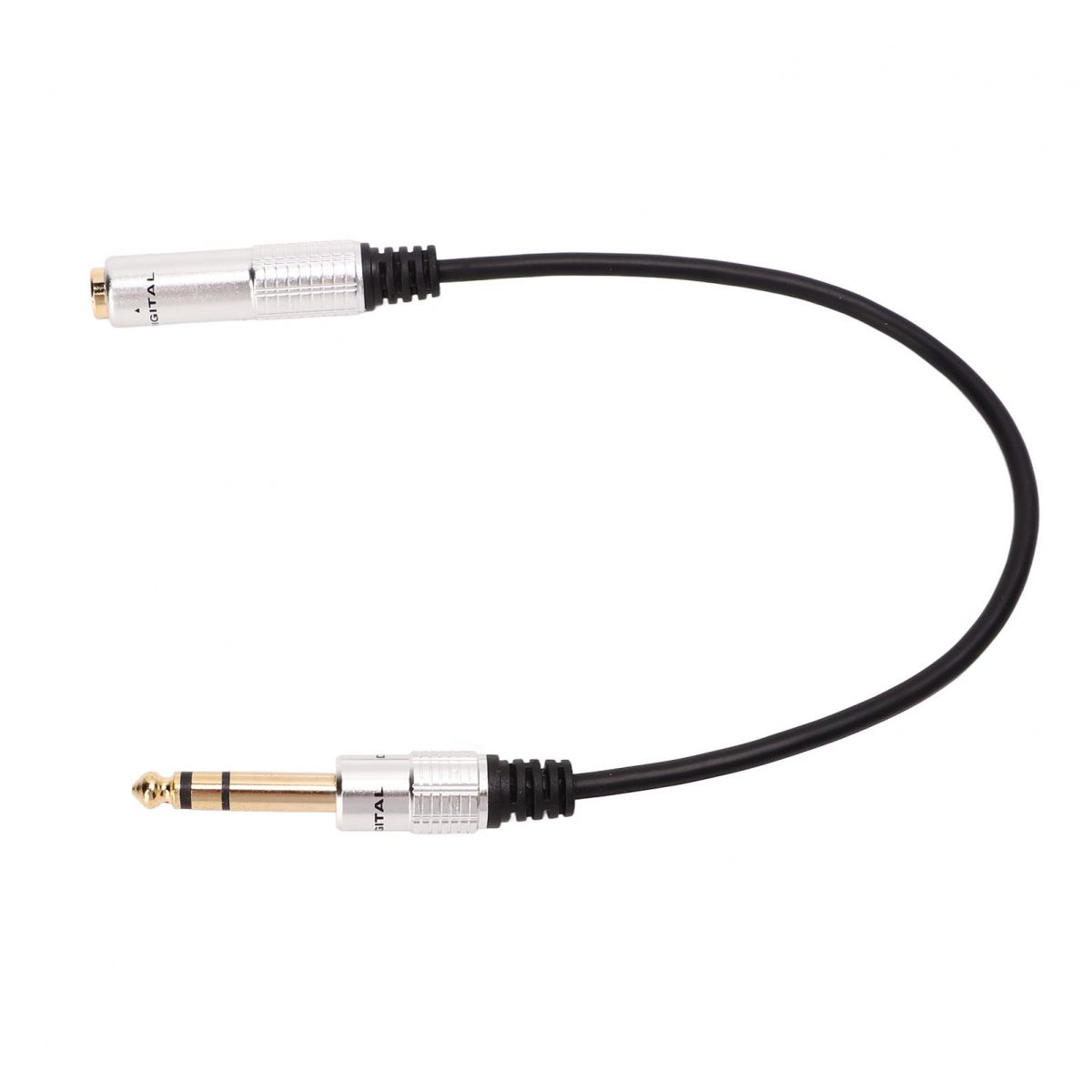 1 Fuß Audio-adapterkabel 6,35 Mm Buchse Auf 6,35 Mm Stecker Metall Stereo-mixer-mikrofon-adapterkabel