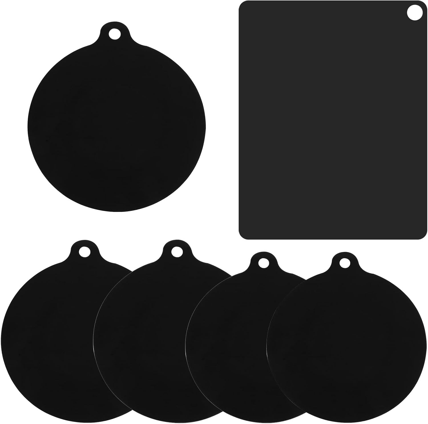 6-teiliges Set Hitzebeständiger Tischsets – 2 X Rund (20 Cm) + 2 X Rund (22 Cm) + 2 X Rund (22 Cm) + 1 X Quadratisch (35 X 25 Cm).