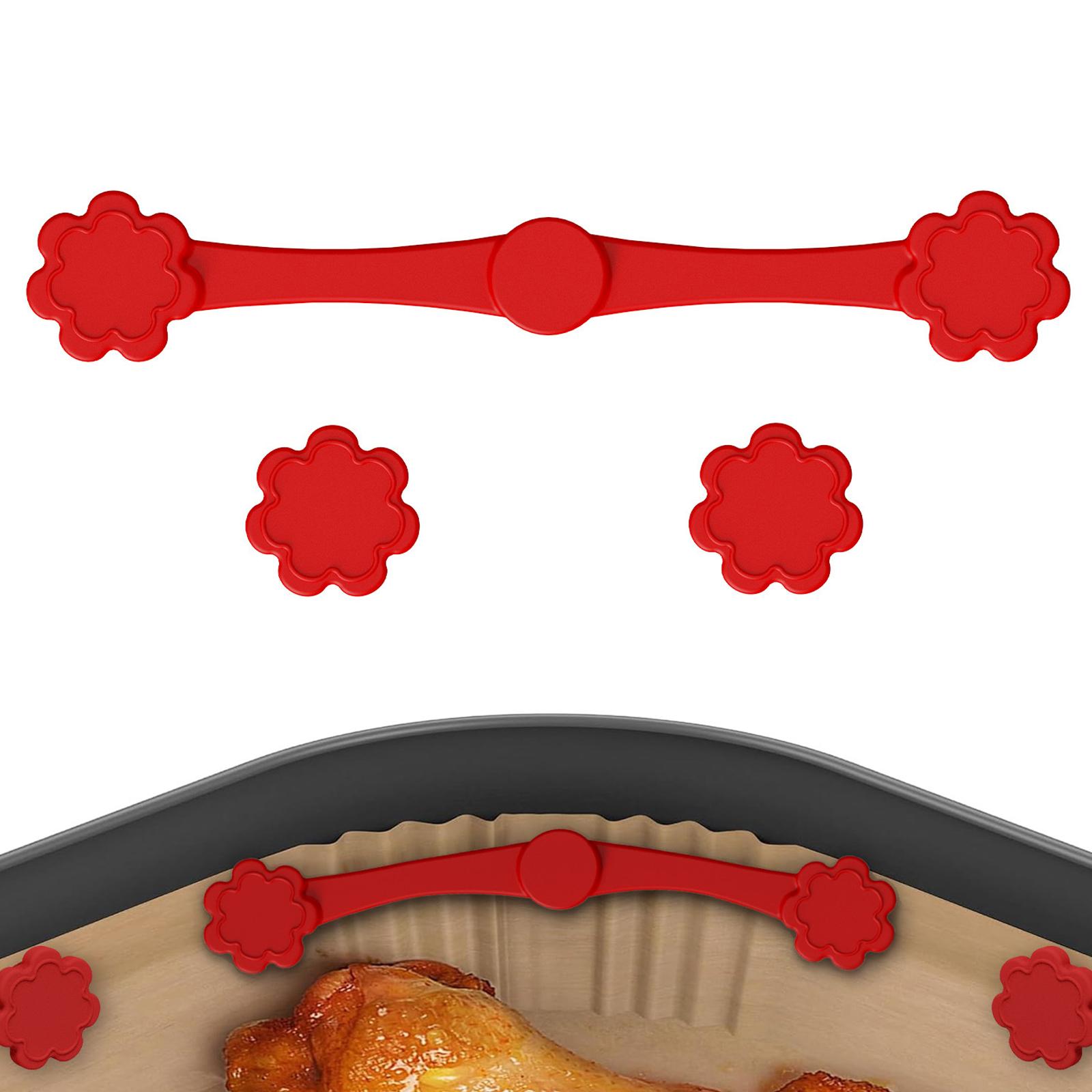 8-teiliges Set Aus Magnetischen Silikonclips Für Heißluftfritteusen - 8-teiliges Set Aus Magnetischen Silikonclips Für Heißluftfritteusen