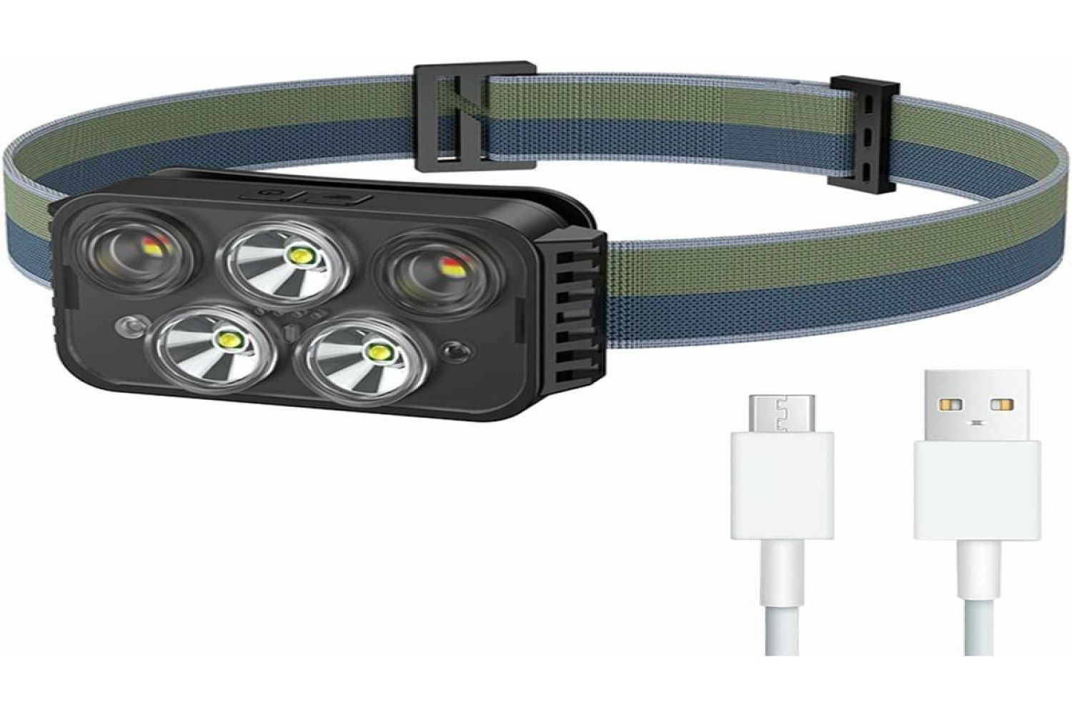 Stirnlampe, Superhelle Led-stirnlampe, Usb-aufladbar, 6 Leuchtmodi, Bewegungssensor, Wasserdicht, Für Kinder Und Erwachsene, Angeln, Camping, Radfahren, Laufen