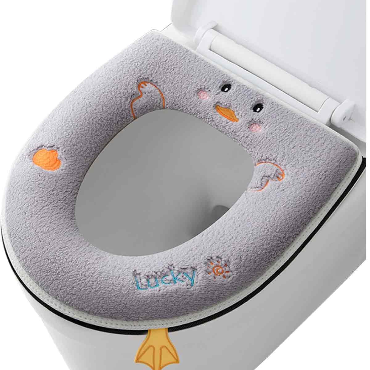 Beheizbarer Toilettensitz, Wasserdichtes, Antibakterielles Leder, Reißverschluss + Griff.