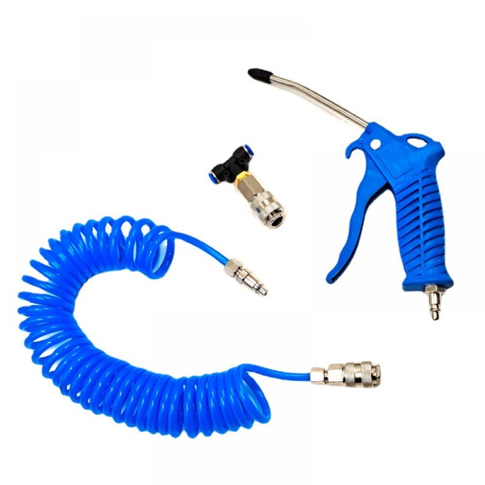 Druckluftpistole, Druckluftpistole Mit 5 M Druckluftschlauch, Druckluftpistolen-reinigungsset Mit T-stück, Geeignet Für Autos, Haushalte, Computer