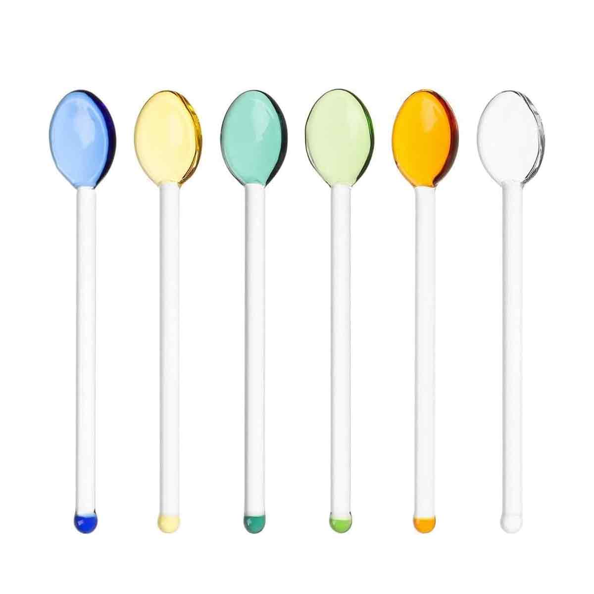 Hitzebeständiger Glaslöffel, Hitzebeständiger Schneebesen, Web-promi-kaffee-dessertlöffel, Tee-, Kaffee-, Milch- Und Saft-glaslöffel