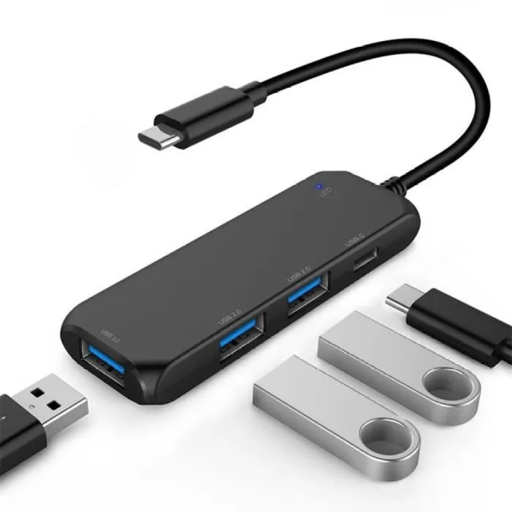 4-port Multi-usb 2.0 Typ-c Hub, Usb-c-adapter Für Tablets, Laptops Und Mobilgeräte