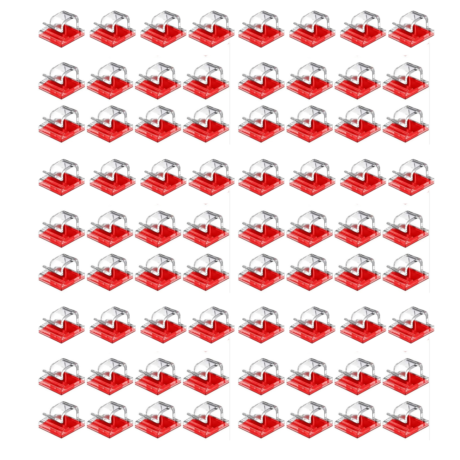 100 Große Kabelclips, Selbstklebende Kabelorganisatoren, Klebekabelclips, Geeignet Für Den Außenbereich, Robuste Und Langlebige Kabelclips Für Wand Und Schreibtisch, Ideal Für Weihnachtsbeleuchtung, F