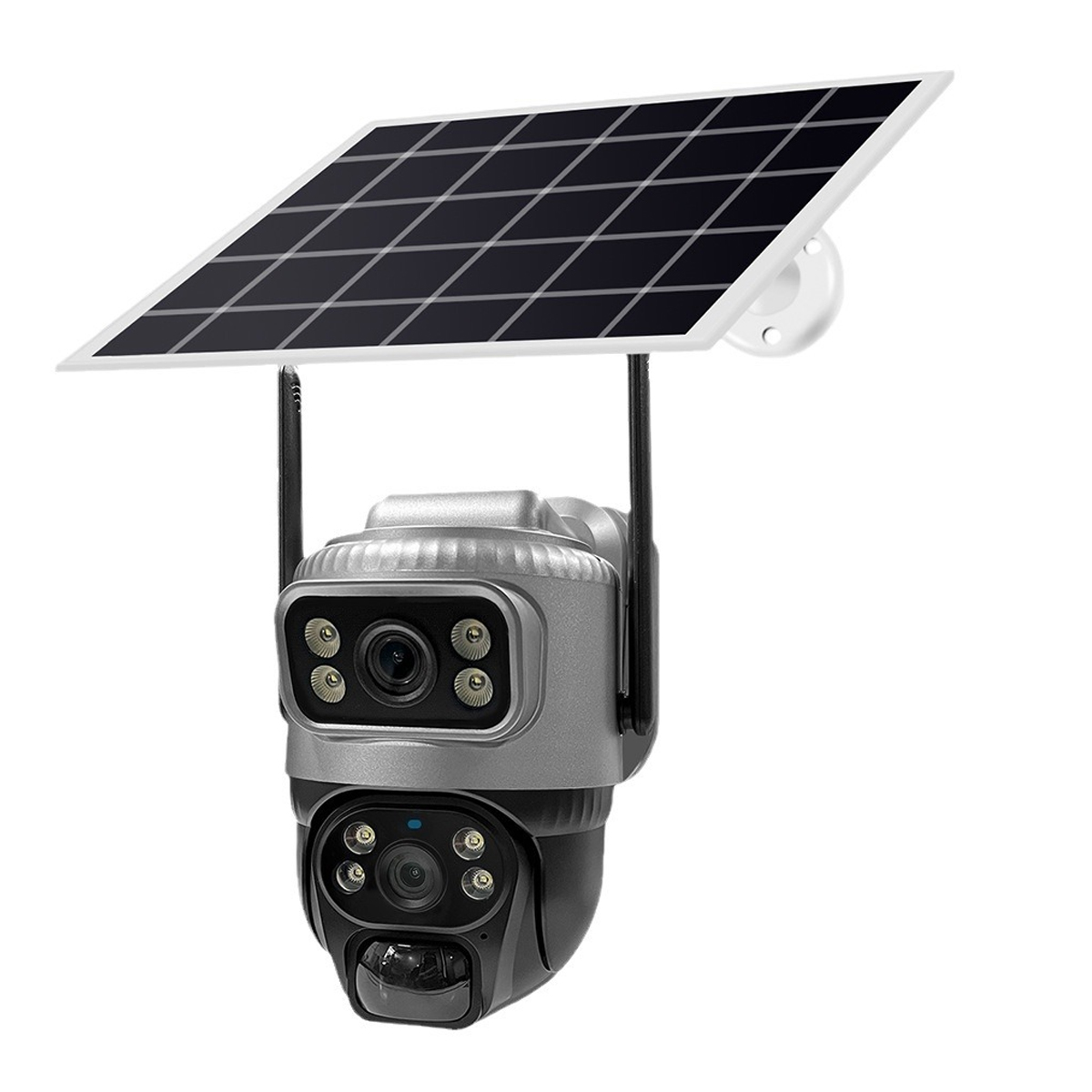Drahtlose 4g-solar-überwachungskamera Für Den Außenbereich, 4k-wildkamera Mit 64-gb-speicherkarte, 355°-schwenkbereich (ptz), Pir-bewegungserkennung