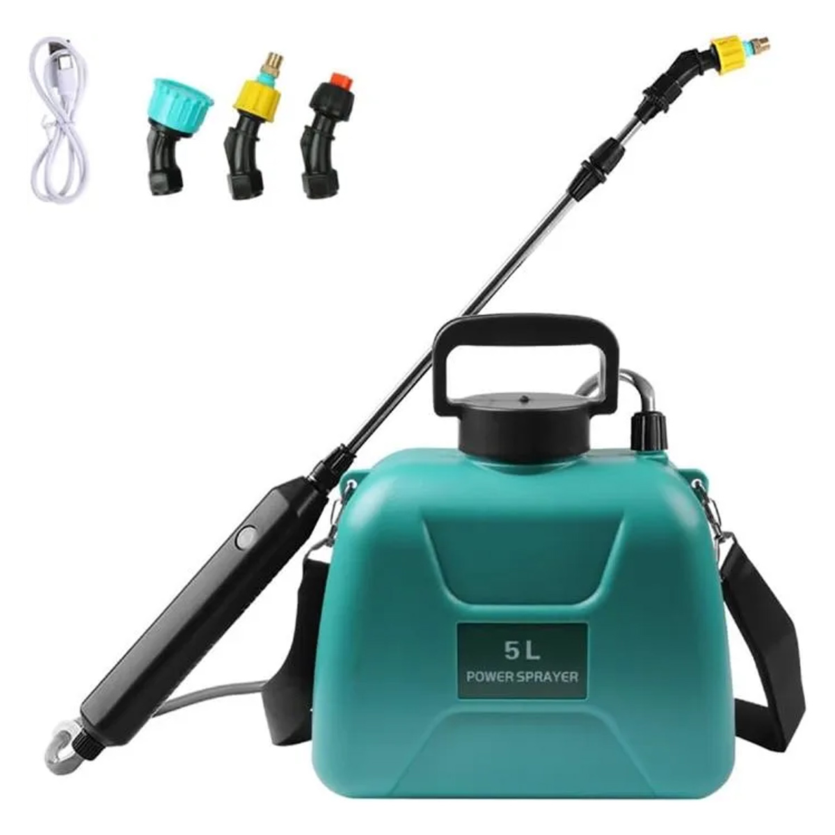 Elektrische Gartenspritze (5 Liter), Elektrisch, Mit Teleskoplanze, Batteriebetrieben