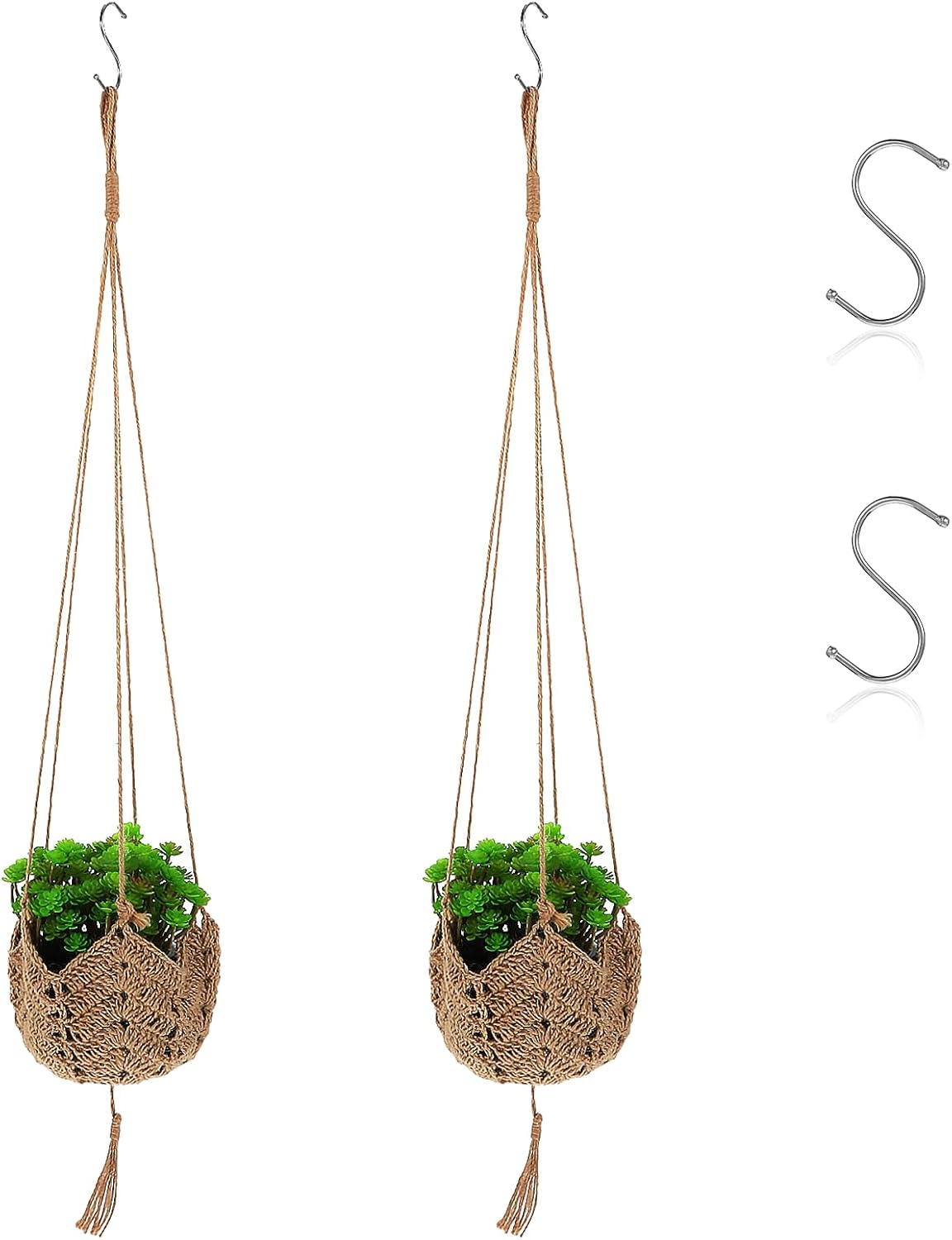 Hängeampeln Aus Baumwollseil, Makramee-blumentöpfe, Hängeampeln Für Drinnen, Hängeblumentöpfe, Boho-stil, Für Drinnen, Garten, Wohnzimmer, Draußen, Balkon