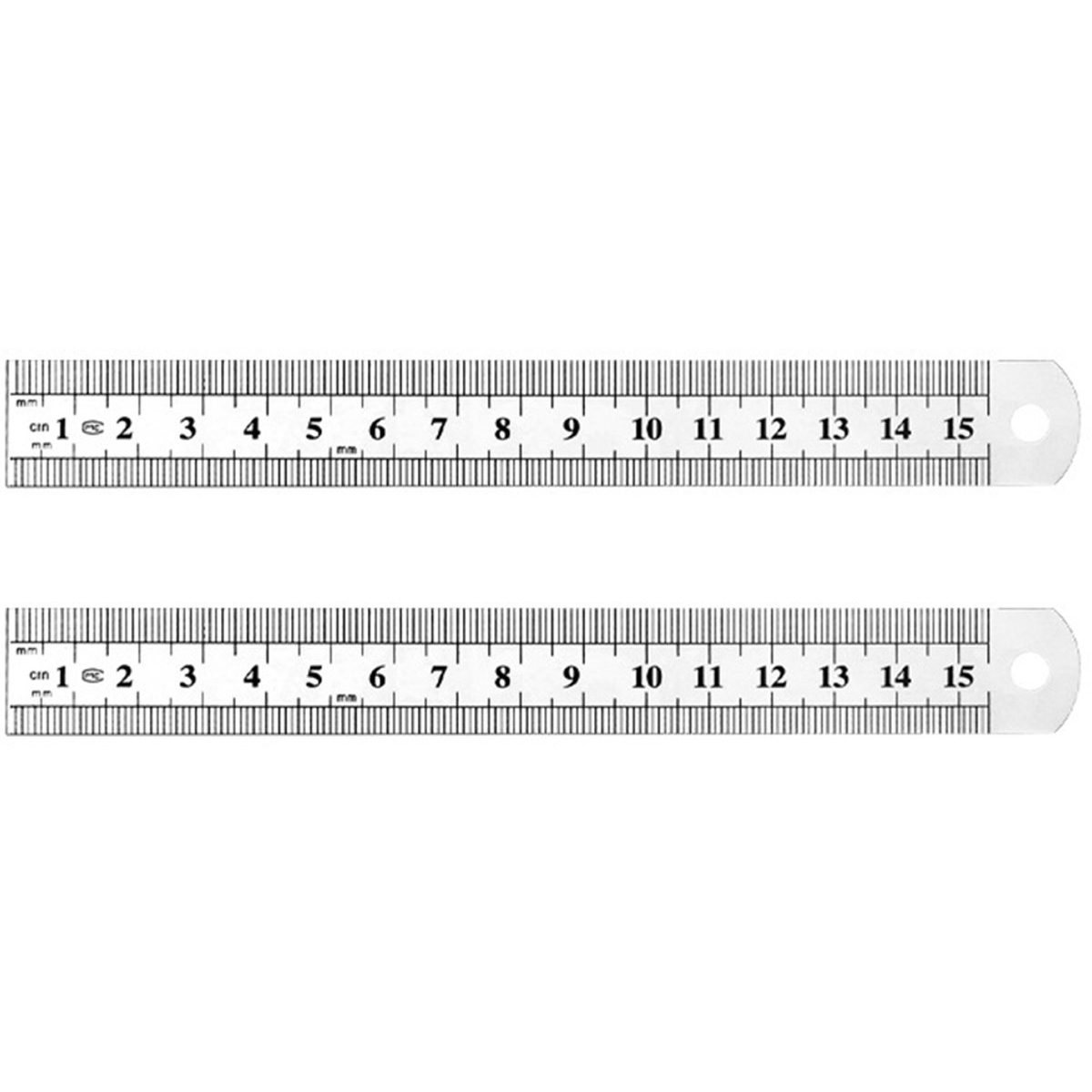 15 Cm Edelstahl-metalllineal Mit Präzisionsskala, Doppelseitig - 15 Cm Edelstahl-metalllineal Mit Präzisionsskala, Doppelseitig