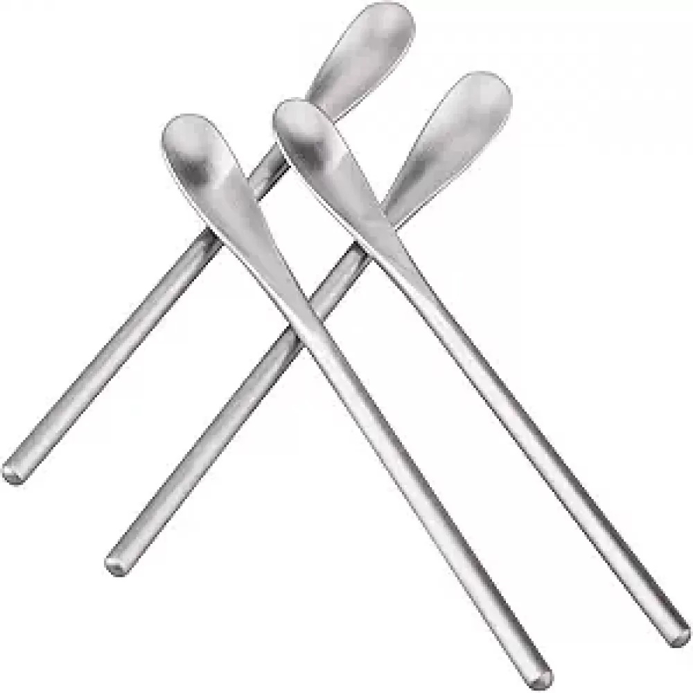 4-teiliges Dessertbesteck Aus Edelstahl – Schwarze Kaffeelöffel – 13 X 1,2 Cm