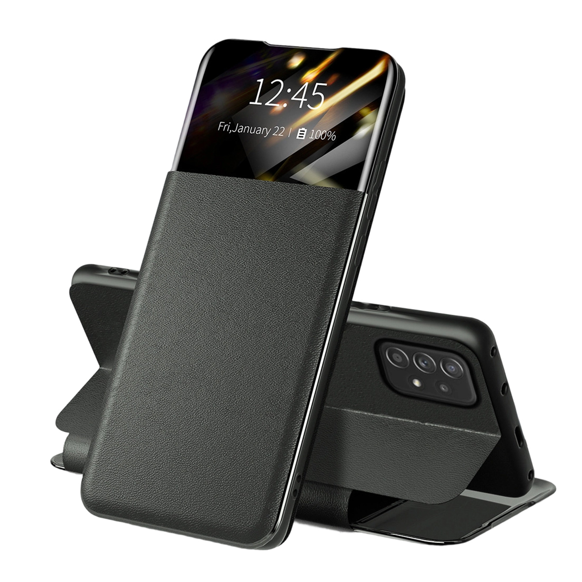 Kompatibel Mit Samsung Galaxy A52 5g, Galaxy A52s Front Smart View... Schwarz