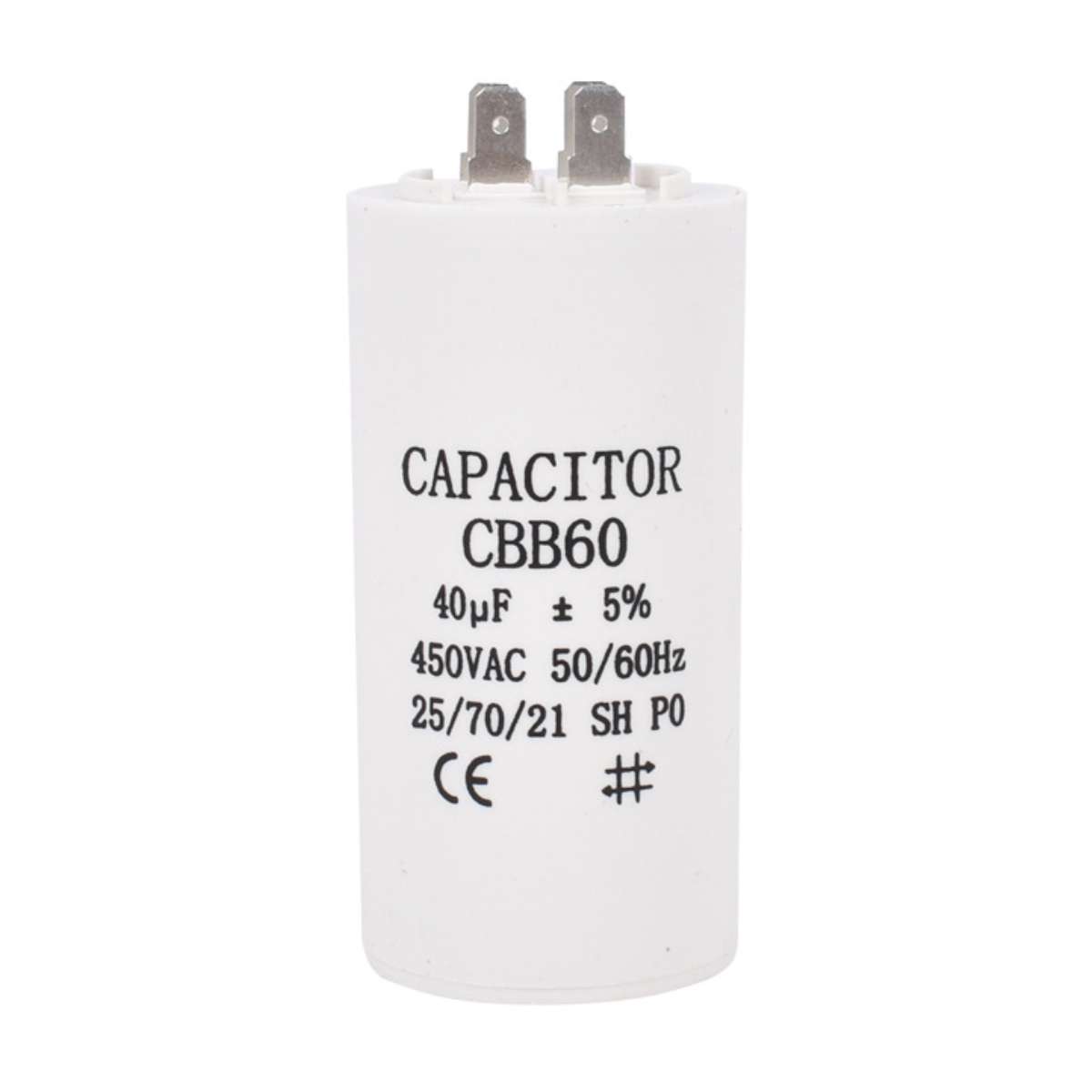 Cbb60 10µf 450v Ac 4-poliger 50-60hz Polypropylen-folienkondensator Für Wasserpumpen, Weiß, 1 Stück