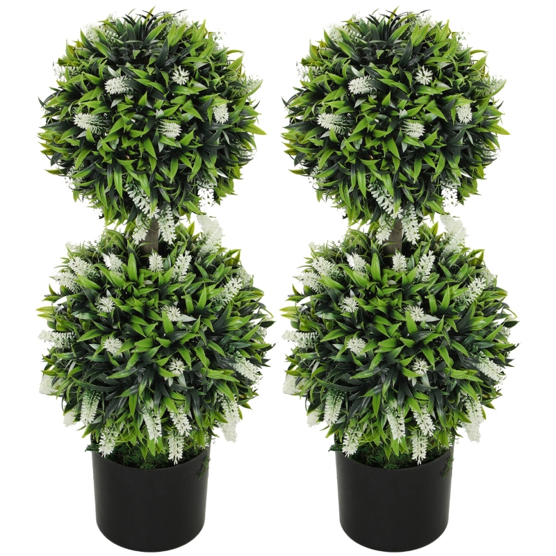 2er-set Künstliche Pflanzen 70 Cm Im Topf, Uv-beständig, Grün
