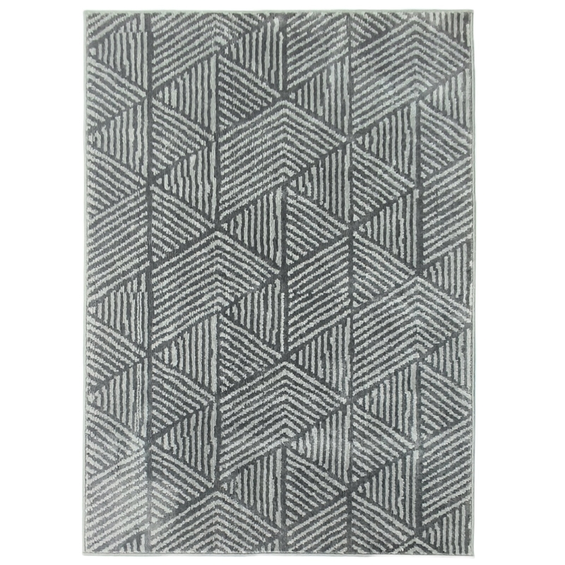 Wohnzimmerteppich Waschbar 150x80 Cm, Modern, Dunkelgrau
