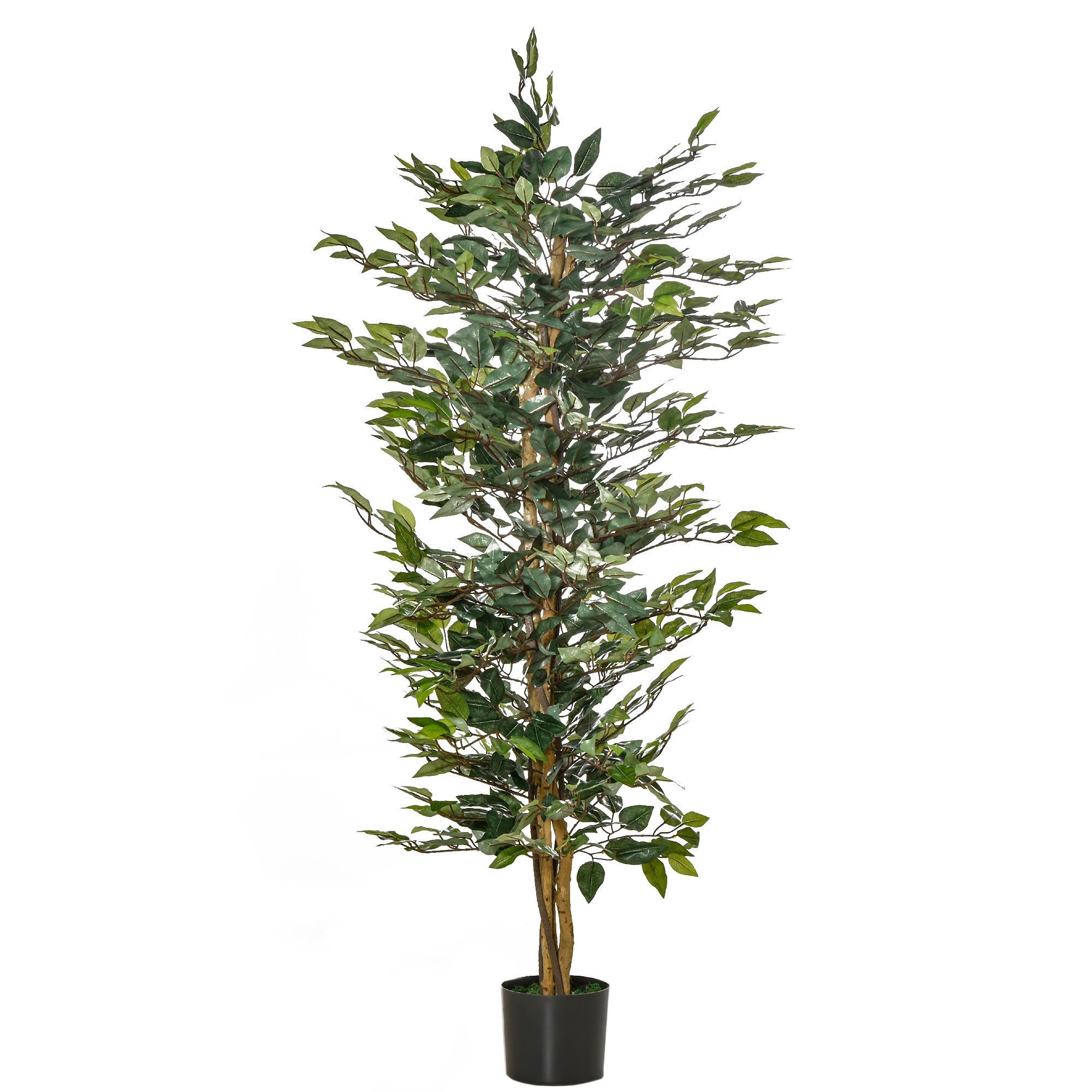 Ficus-baum Künstlich 150 Cm, Im Kunststofftopf, Pflegeleicht, Innen & Außen