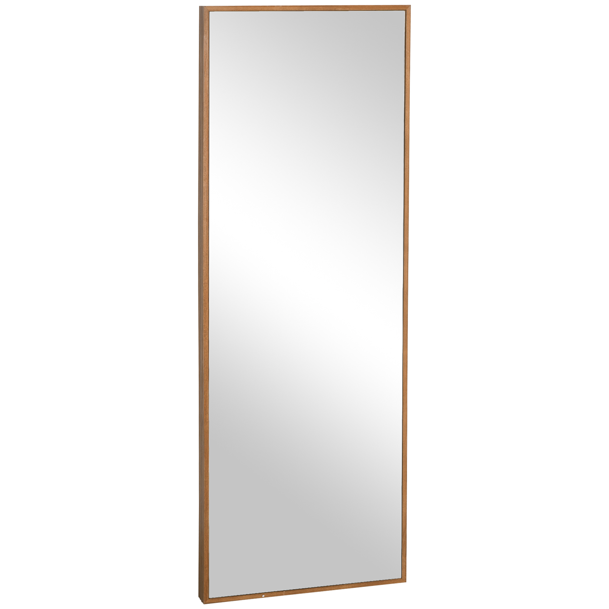 Ganzkörperspiegel 125x45 Cm Mit Holzrahmen Natur, Wandspiegel Flur