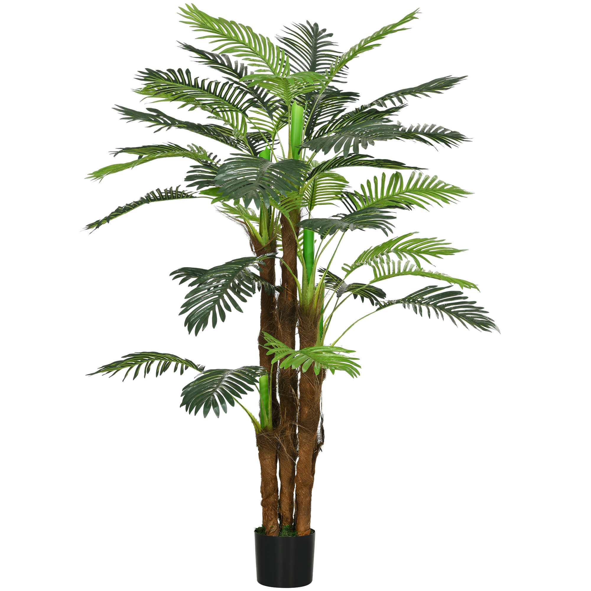 Künstliche Palme 160 Cm, 36 Zweige, Kunstpflanze Grün Für Indoor Outdoor