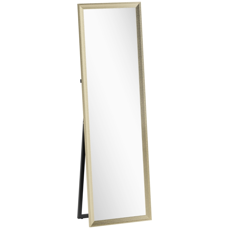 Ganzkörperspiegel 160x50 Cm, Goldton, Flexibel Platzierbar
